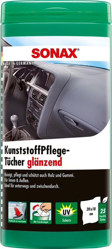 Sonax Kunststof onderhoudsdoekjes glans - 25st, Verzenden