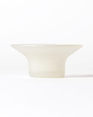 HEMA Theelichthouder 11x5cm Zwier glas ribbel wit, Hobby en Vrije tijd, Theezakjes, Verzenden