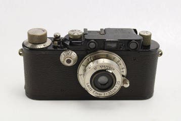 Leica Black-and-nickel IIIF with Leitz Elmar 3.5cm Analoge