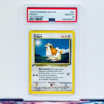 Pokémon Graded card - PIDGEY #57 1ST EDITION - Pokémon - PSA, Nieuw
