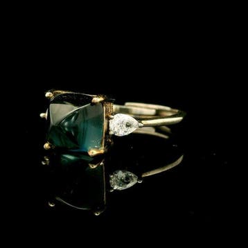 Topaas - London Blue Topaz Ring – S925 sterlingzilver –, Nieuw
