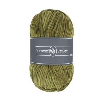 Durable Velvet 2168 Khaki - Haakgaren / Breigaren, Ophalen of Verzenden, Nieuw, Breien of Haken, Wol of Garen
