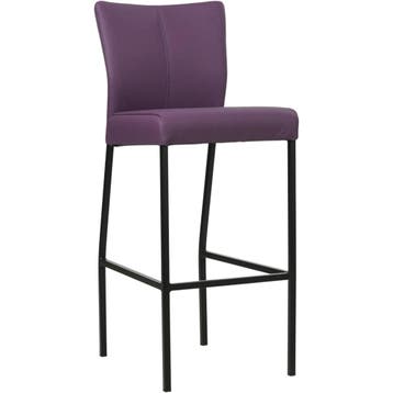 Set van 6 Leren barkruk Revolt hoog - Toledo Aubergine, Ophalen of Verzenden, Nieuw, Leer