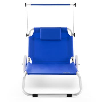 Ligbed Kreta Blauw Alu met wielen (Ligbed - Lounge), Verzenden, Nieuw