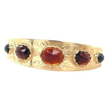 Gouden vintage bangle met granaat 14 kt, Ophalen of Verzenden, Nieuw