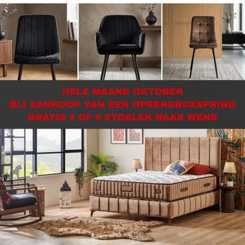 Opbergboxspring Grand 180 x 200 - Praktische, Beige, Eric Kuster, 180 cm, 200 cm