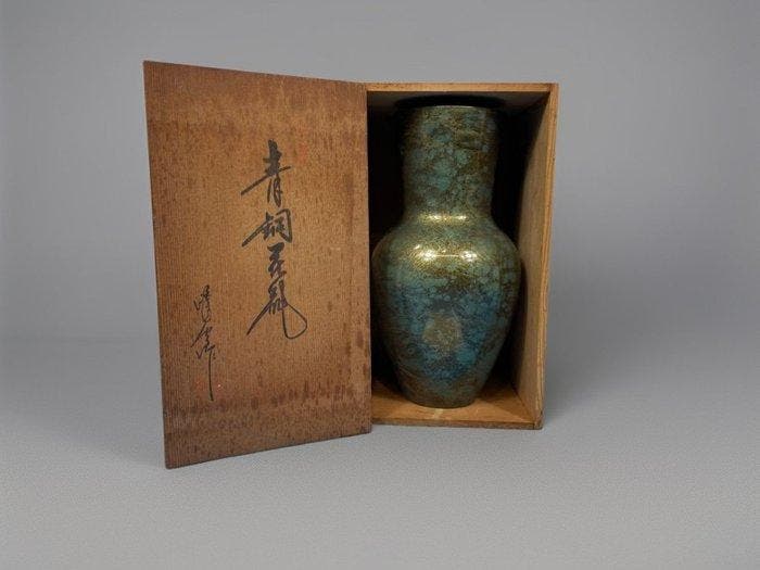 Vaas - Brons - Japan - Bronzen vaas door Hun (Zonder, Antiek en Kunst, Antiek | Overige Antiek