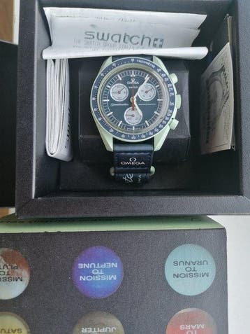 Omega x Swatch - MoonSwatch - Mission on Earth - Zonder, Sieraden, Tassen en Uiterlijk, Horloges | Heren, Nieuw