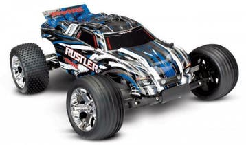 Traxxas Rustler XL-5 electro truggy RTR - Blauw - TopRC.nl, Elektro, Auto offroad, Nieuw, Ophalen of Verzenden