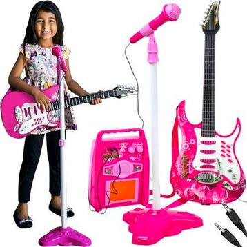 Elektrische Gitaar voor Kinderen Roze – Inclusief, Ophalen of Verzenden, Nieuw