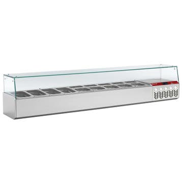 Diamond Opzetkoelvitrine | 9x 1/4 GN | 2020x324x387/401mm, Ophalen of Verzenden, Nieuw