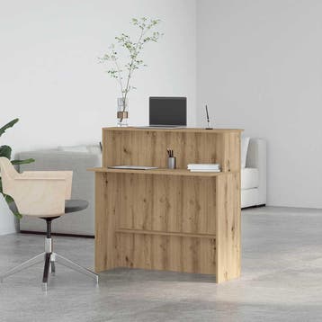 vidaXL Receptiebalie 100x50x103,5cm bewerkt hout artisanaal, Verzenden, Nieuw