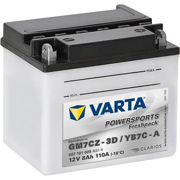 VARTA YB7C-A Powersports Freshpack accu | 507 101 008 | 12V, Ophalen of Verzenden, Nieuw