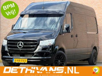 Zakelijke Lease |  Mercedes-Benz Sprinter 211CDI L2H2 9G-Tro, Automaat, Stof, Gebruikt, Zwart
