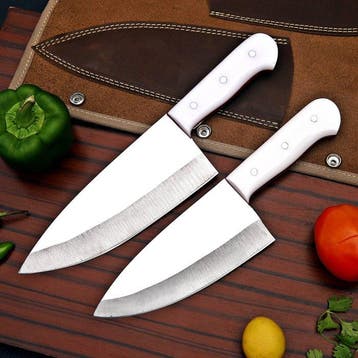 Smoked Blades - Keukenmes - Chefs knife - Handgemaakt set