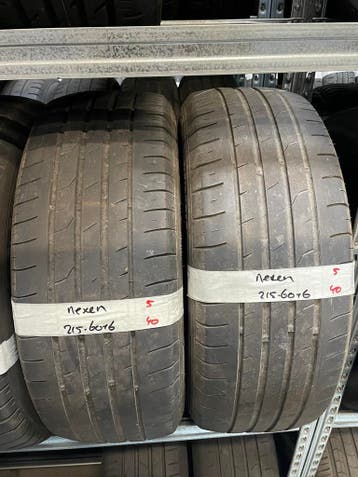 215-60-16 Nexen Zomerbanden 5mm Incl Montage 215 60 16, Ophalen, 16 inch, Band(en), Personenwagen