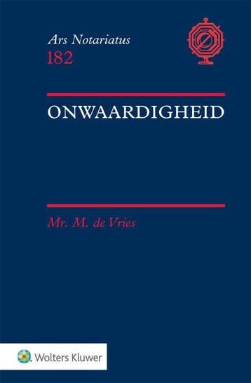 Onwaardigheid / Ars notariatus / 182 - M. de Vries, Verzenden, Zo goed als nieuw, M. de Vries