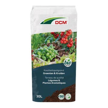 DCM Bio Potgrond Groenten & Kruiden 30 liter, Tuin en Terras, Ophalen of Verzenden