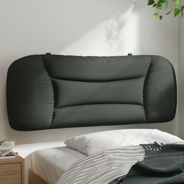 vidaXL Hoofdbordkussen Hvar Donkergrijs 100 cm Stof, Verzenden, Nieuw, Grijs, Stof
