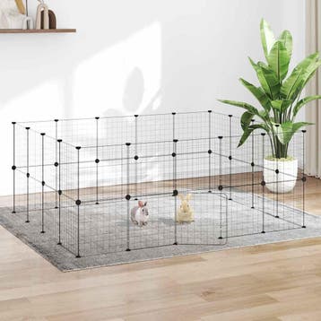 vidaXL Huisdierenkooi met deur 36 panelen 175x140x70 cm, Verzenden, Nieuw