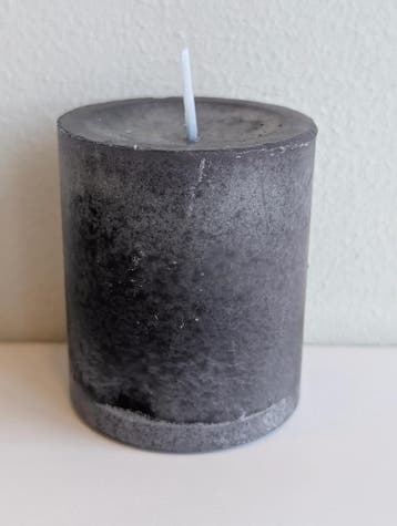Trendkaars Kaars Zelfdovend Antraciet 70x60 mm per stuk, Ophalen of Verzenden, Nieuw