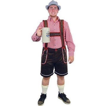 Tiroler broek bruin, Verzenden, Nieuw, Feestartikel