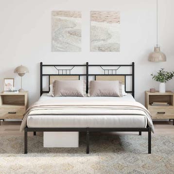 vidaXL Bedframe zonder matras hout sonoma eikenkleurig, Bruin, Verzenden, 140 cm, 200 cm