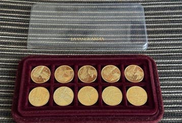 Olympische Spelen munten 22k goud - volledige collectie, Nieuw