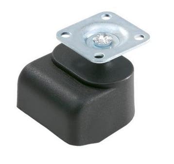 Meubelwiel Zacht + Plaat 2 x wiel 25 mm, Doe-het-zelf en Verbouw, Zwenkwielen, Verzenden, Nieuw