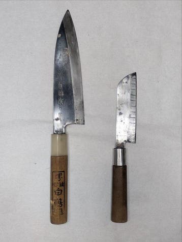 Keukenmes - Staal, Hout - Japan - Traditionele Japanse deba-