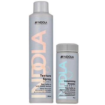 Indola Texture & Volume Duo - 300ml+10g, Ophalen of Verzenden, Nieuw, Gel, Wax, Haarlak of Mousse