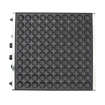 HCB Poffertjesbakplaat - 100 dops - 230V - RVS, Verzenden, Nieuw in verpakking, Fornuis, Frituur en Grillen
