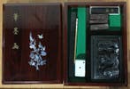 Japanese - Beeld, Calligraphy Tool Set / Inkstone box,