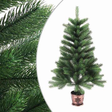 vidaXL Kunstkerstboom met levensechte naalden 90 cm groen, Diversen, Verzenden, Nieuw