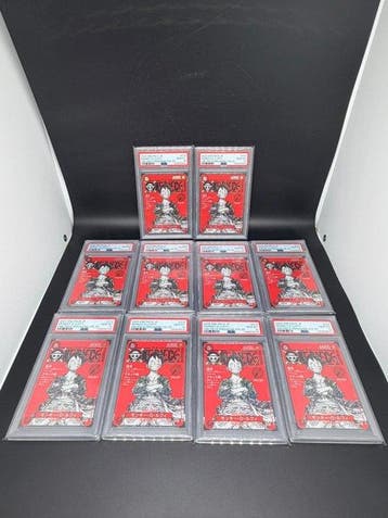 Bandai - 10 Graded card - One Piece - Monkey D Luffy, Nieuw