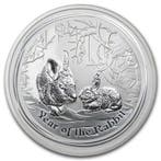 Lunar II - Year of the Rabbit - 5 oz 2011 (8.030 oplage), Verzenden, Losse munt, Zilver