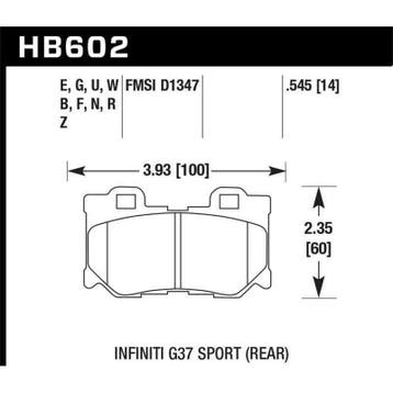 Hawk 10-11 Infiniti FX50 / 09-10 G37 / 09-10 Nissan 370Z, Ophalen of Verzenden, Nieuw