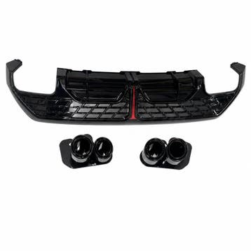 LED Diffuser With Black Exhaust Tips Voor Audi A3 S Line/S3, Auto-onderdelen, Carrosserie en Plaatwerk, Ophalen of Verzenden, Nieuw