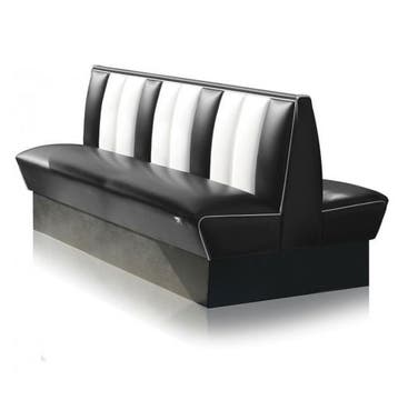 Classic Dubbele Retro Diner Bank Bel Air HW150 Zwart, Ophalen, Gebruikt