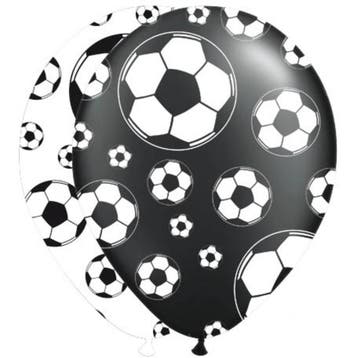 Ballonnen Voetbal Zwart en Wit (8st), Ophalen of Verzenden, Nieuw
