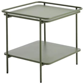 De Rebellenclub Ubud Bijzettafel 45 X 45 Cm - Groen - Nieuw, Minder dan 45 cm, Minder dan 55 cm, Metaal of Aluminium, Nieuw