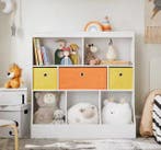 Kinderboekenkast met 5 vakken en 3 boxen boekenrek compact!, Verzenden, Nieuw