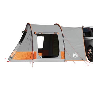 vidaXL Autotent 2-persoons waterdicht grijs en oranje, Verzenden, Nieuw, Tot en met 2