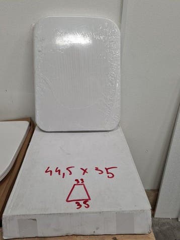 Closetzitting 44.5 x 35 cm wit softclose, Ophalen of Verzenden, Nieuw, Overige typen