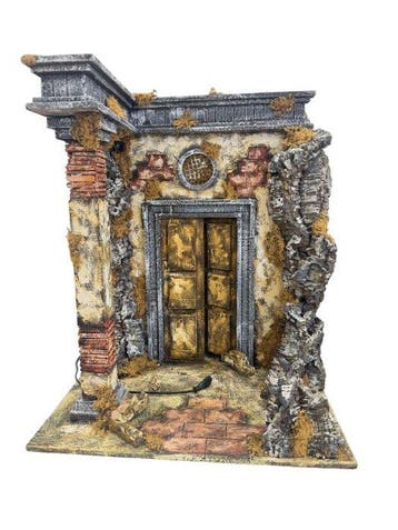 Kerststal - Hout - Ambachtelijke Napolitaanse kerststal - 70, Antiek en Kunst