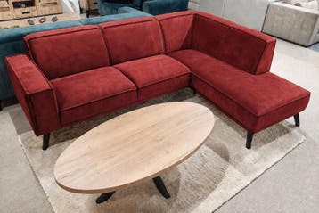 Hoekbank Den Haag - loungebanken - Rood, Nieuw, 150 cm of meer, Stof, 250 tot 300 cm