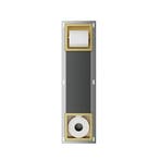 Inbouw toiletrolhouder-reserverolhouder mat goud zonder klep, Verzenden, Nieuw