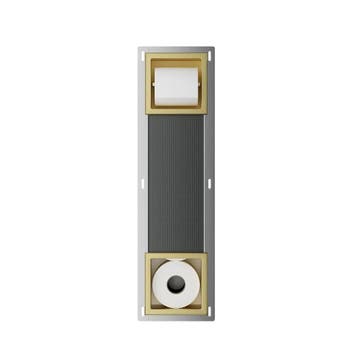 Inbouw toiletrolhouder-reserverolhouder mat goud zonder klep, Verzenden, Nieuw
