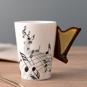 Keramiek mok Harp klein (Muziek, Mokken), Ophalen of Verzenden, Nieuw
