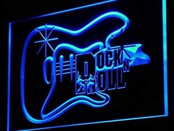 RockNRoll neon bord lamp LED cafe verlichting reclame lichtb, Verzamelen, Verzenden, Nieuw